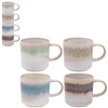 DUE MAY Set Of 4 Stacking Reactive Glaze Mugs