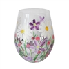 Floral Stemless Glass