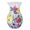 DUE MAR Hand Painted Vase - Cotton Garden 18cm