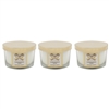 Set Of 3 Diamante Bow Candle Jars - Pomegranate Noir