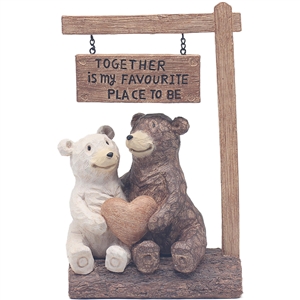 Bear Couple Hugging - Favourite Place To Be