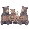 Bear Family Holding a Sign