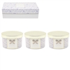 Set Of 3 Pink Floral Candle Jars - Thank You