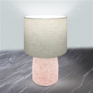 Table Lamp With Shade - Pink 26cm