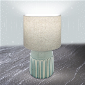 Table Lamp With Shade - Turquoise 32cm