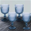 Set Of 4 Wine Glasses - Blue 10cm