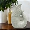 Large Fish Vase - Green 26cm