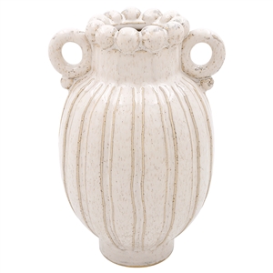 Chunky Round Vase - Cream 17.5cm