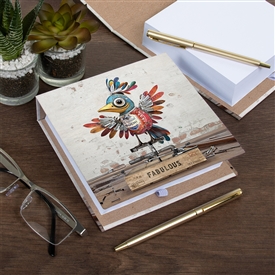 Scrap Animal Memo Pad With Pen -  Bird