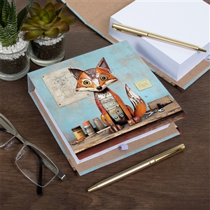 Scrap Animal Memo Pad With Pen -  Fox