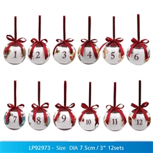 REDUCED 12 Days Of Christmas Baubles