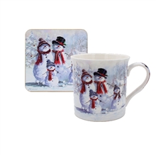 Snowman Mug And Coaster Set