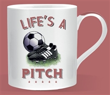 Lifes a Pitch Football Mug