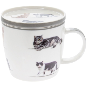 Ceramic Cats Mug and Coaster