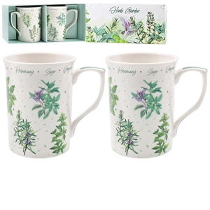 Herb Garden Set Of 2 Mugs