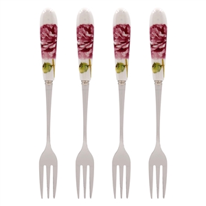 Rose Garden Set Of 4 Forks