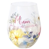 Floral Mum Stemless Glass