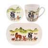 DUE MAR Farmyard  Mug Coaster And Tray Set