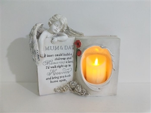 Mum And Dad Memoral Book With LED Candle