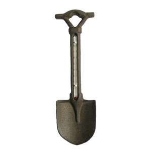 Cast Iron Garden Spade Thermometer 23cm