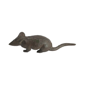 Cast Iron Running Mouse Ornament 13cm