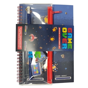 Game Over Notepad Pencil Case And Stationary Set