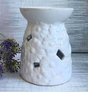 Ceramic Daisy Flower Oil Burner 12cm