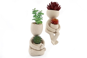 Succulent Man Pot 2 Assorted 8x22cm