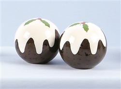 Christmas Pudding Salt and Pepper Set 7cm