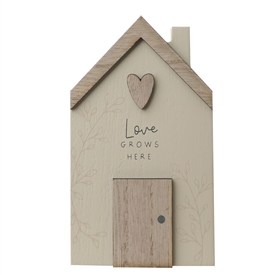 Moments House Plaque - Love Grows Here 14cm