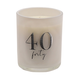 Milestones Champagne Candle Jar - 40