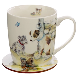 Mug And Coaster Set - Jan Pashley Dogs