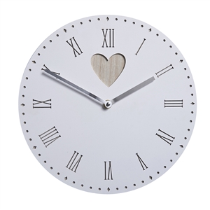 Round Wall Clock With Heart Cut Out