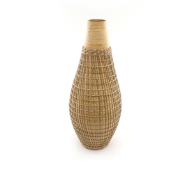 Bamboo And Seagrass Vase 20x49cm