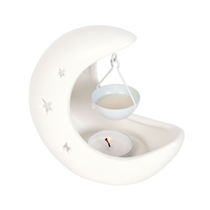 White Crescent Moon Hanging Oil/Wax Warmer 13cm