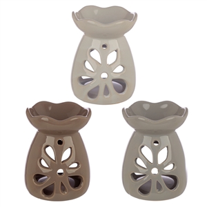 Ceramic Eden Grey and Pastel Tone Floral Oil Burner