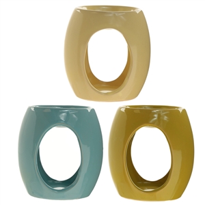 Abstract Oil Burner With Oval Cut Out 3 Assorted