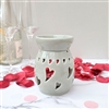 Large Ceramic Hearts Wax Melter - Grey