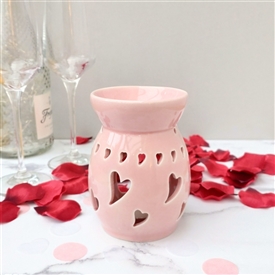 Large Ceramic Hearts Wax Melter - Pink