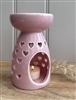 Deep Dish Hearts Ceramic Wax Melter - Pink