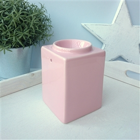 Stackable Square Ceramic Wax Melter - Pink