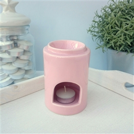 Stackable Cylinder Ceramic Wax Melter - Pink