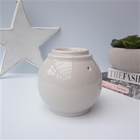Minimalist Large Ball Ceramic Wax Melter - Grey