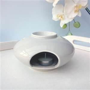 Minimalist Large Bowl Ceramic Wax Melter - Grey