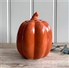 Pumpkin with Lid Wax Melter / Oil Burner 12cm - Orange