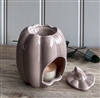 Pumpkin with Lid Wax Melter / Oil Burner 12cm - Mocha