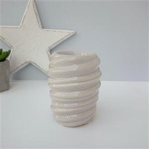 Swirl Ceramic Wax Melter / Oil Burner 11cm - Grey