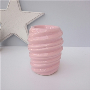 Swirl Ceramic Wax Melter / Oil Burner 11cm - Pink