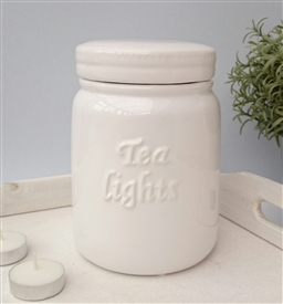 Ceramic Tealights Storage Jar