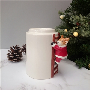 Climbing Reindeer Stacking Wax Melter / Oil Burner 12cm